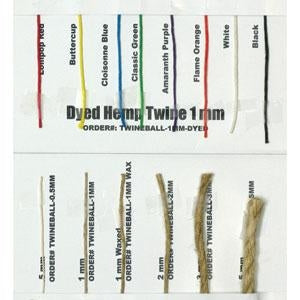 ORDER#: SPT Sample Hemp Twine