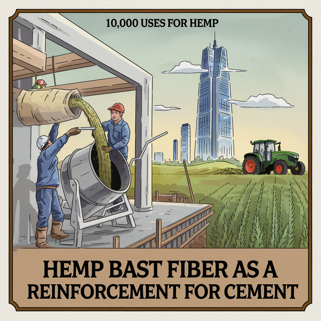 Hemp Bast Fiber Reinforcement for Cement