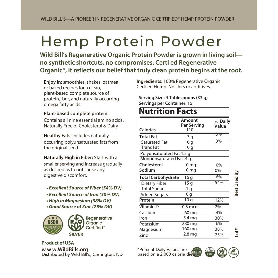 Hemp Protein Powder, ROC