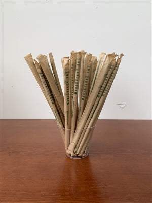ORDER#: P-STRAW2 Hemp Plastic Straws, Individually Wrapped, Box of 500