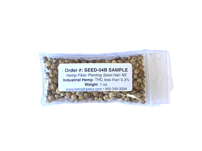 ORDER#: SEED-04B Han NE Chinese Fiber Planting Seed, Sample 1 oz.