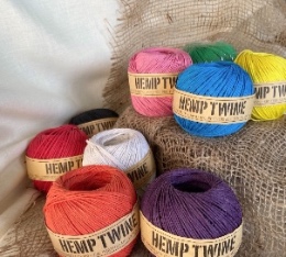 Hemp Twine String For Crafts Colorful Twine String Solid Yarn Colorful Rope  For Arts Crafts Mason Jars Knife Handle Wrapping 2mm